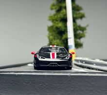 Load image into Gallery viewer, TOC 1:64 Black Stripe FE458 Speciale Sports Model Diecast Metal Car New Collection
