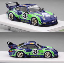 Load image into Gallery viewer, Fuelme 1:64 Blue RWB 993 #3 Racing Sports Model Diecast Resin Car New
