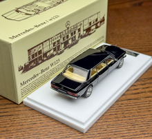 Load image into Gallery viewer, GOC 1:64 Black 1976 230E W123 Luxury Limo Luxury Model Diecast Metal Car New Collection

