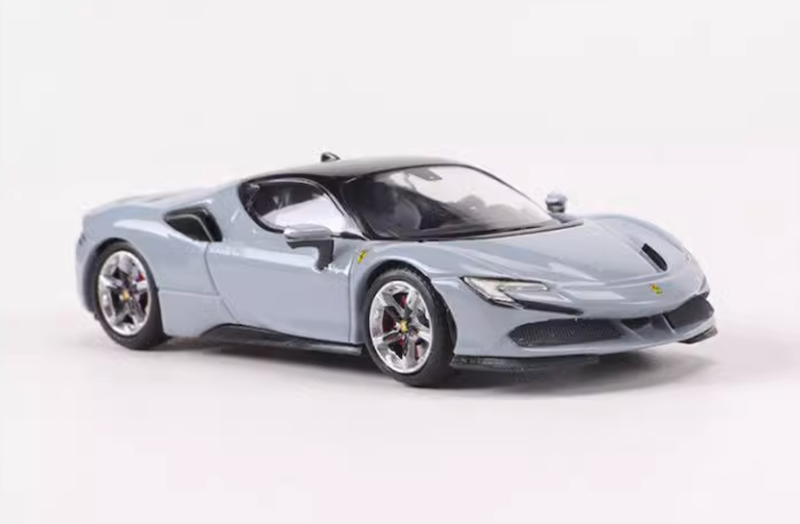 SOLO 1:64 Gray SF90 Super Racing Sports Model Diecast Metal Car New