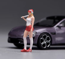 Load image into Gallery viewer, 1:24 Painted Figure Model Miniature Resin Diorama Sand Street Lady Headset Girl
