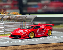 Load image into Gallery viewer, Minigt 1:64 Red Countach LBWK #41 Racing Sports Model Diecast Metal Car New Collection
