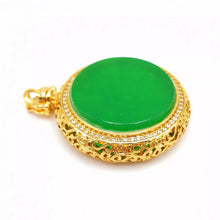 Load image into Gallery viewer, Nature Jade Pendant Necklace Gift Jewelry charm Blessing Lucky Elegant Green
