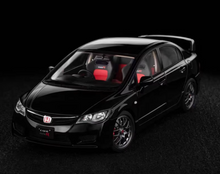 Load image into Gallery viewer, WELL 1:18 Black JDM Civic Vtec Type R FD2 Sports Diecast Model Metal Car New
