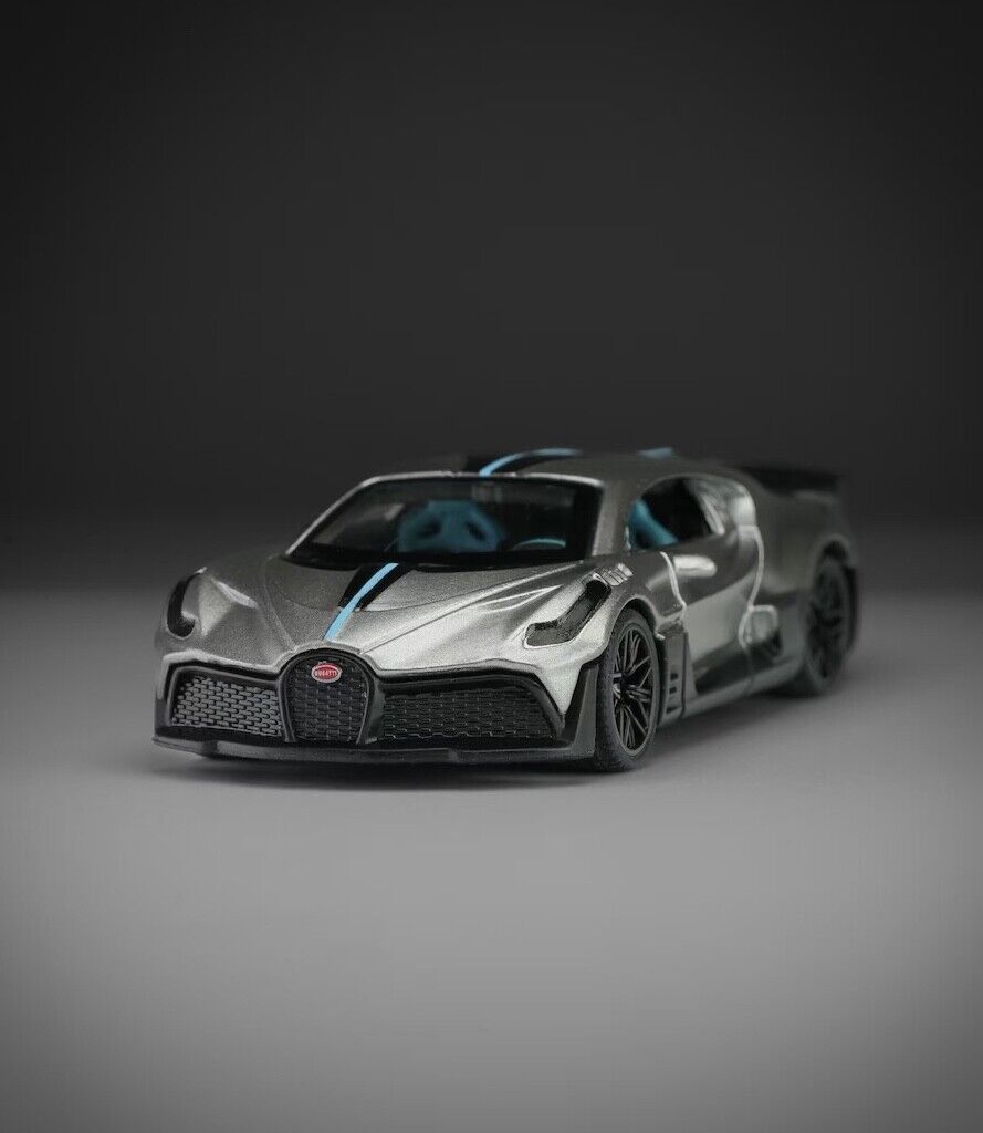 TSC 1:64 Gray Blue Divo Super Racing Sports Model Diecast Metal Car New Collection