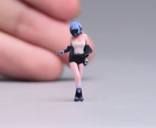Load image into Gallery viewer, 1:64 Painted Figure Model Miniature Resin Diorama Toy Locomotive Lady Man Sand
