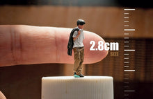 Load image into Gallery viewer, 1:64 Painted Figure Model Miniature Resin Diorama Toy Sand Cool Man Walking Boy
