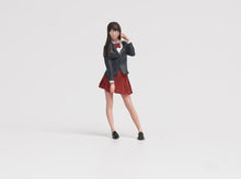 Load image into Gallery viewer, 1:64 Painted Figure Model Miniature Resin Diorama Sand Red Skirt Uniform Girl

