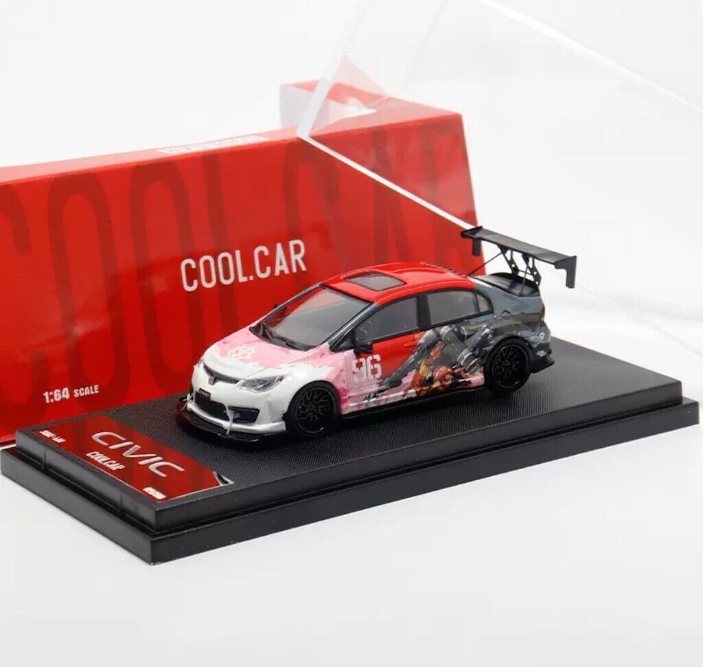 CC 1:64 JDM Civic Type R FD2 Figure Sports Model Diecast Metal Car New Collection