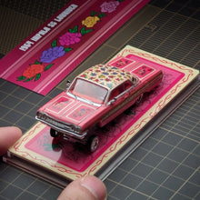 Load image into Gallery viewer, 97m 1:64 Pink Rose 1964 Impala Low Rider Sports Model Diecast Metal Car New Collection
