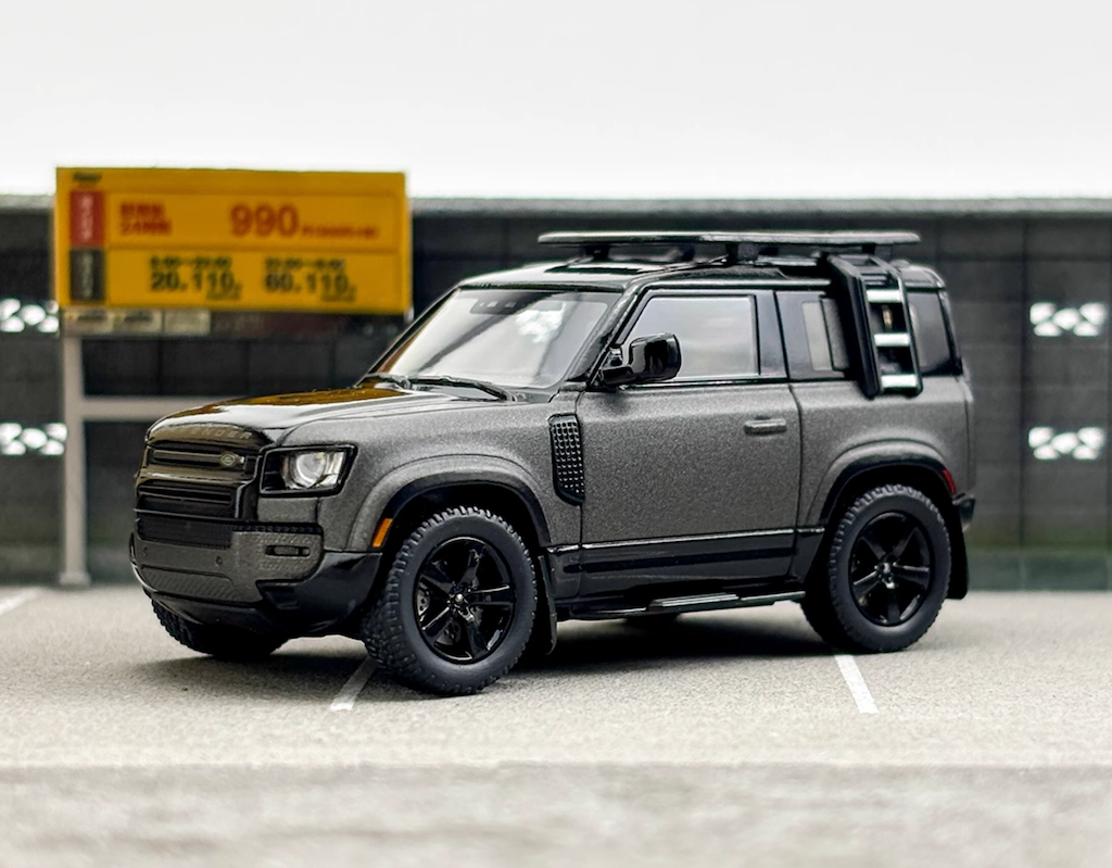 ARBox 1:64 Gray 2023 Defender 90 V8 SUV ORV Sports Model Diecast Metal Car New Collection