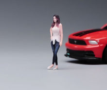 Load image into Gallery viewer, 1:64 Painted Figure Model Miniature Resin Diorama Sand Beauty White Top Lady
