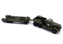 Load image into Gallery viewer, 1:76 Green US Army Diamond T Transporter Trailer Model Diecast Metal Car New Collection
