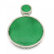 Load image into Gallery viewer, Nature Jade Peace Green Plaque Pendant Necklace Gift Jewelry charm Blessing Luck
