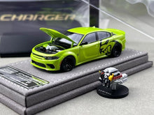 Load image into Gallery viewer, Elite 1:64 Green Charger SRT Engine Sedan Sports Model Diecast Metal Car New Collection
