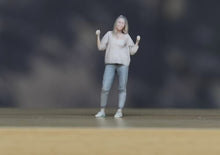 Load image into Gallery viewer, 1:64 Painted Figure Model Miniature Resin Diorama Sand Happy Laughing Girl Lady
