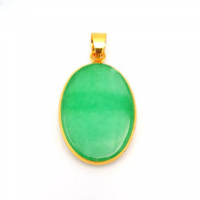 Load image into Gallery viewer, Nature Jade Green Oval Pendant Necklace Gift Jewelry charm Blessing Lucky New a
