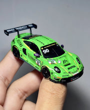 Load image into Gallery viewer, TH 1:64 Green 911 GT3 R 2024 DTM #90 Racing Sports Model Diecast Metal Car New Collection
