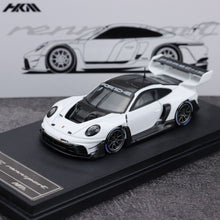 Load image into Gallery viewer, HKM 1:64 White 911 GT3 R 992 Rennsport Racing Sports Model Diecast Metal Car
