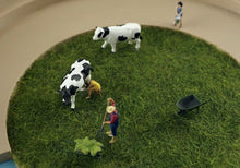 Load image into Gallery viewer, 1:64 Painted Figure Model Miniature Resin Diorama Farmer Girls Cows Carts Set
