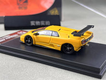 Load image into Gallery viewer, DCM 1:64 Yellow 1999 Diablo GTR Racing Sports Model Diecast Metal Car BN
