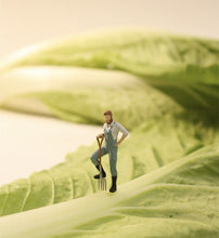 Load image into Gallery viewer, 1:64 Painted Figure Model Miniature Resin Diorama Sand Gardener Worker Pruning
