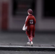 Load image into Gallery viewer, 1:64 Painted Figure Model Miniature Resin Sand Japanese Kimono Woman Walking
