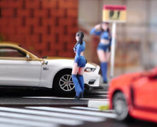 Load image into Gallery viewer, 1:64 Painted Figure Model Miniature Resin Diorama Car Model Lady Sand Hot Blue
