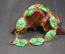 Load image into Gallery viewer, Nature Jade Beaded Bracelet Jewelry Blessing Lucky Fortune Gift For Her Green cc
