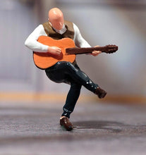 Load image into Gallery viewer, 1:64 Painted Figure Model Miniature Resin Diorama Toy Guitar Man Sitting Posture New
