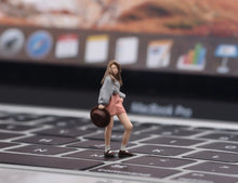 Load image into Gallery viewer, 1:64 Painted Figure Model Miniature Resin Diorama Toy Sand Trendy Walking Girl
