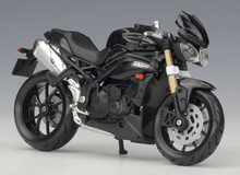 Load image into Gallery viewer, Bburago 1:18 2011 Black Speed Triple Sports Model Diecast Metal Motorcycle New
