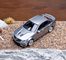 Load image into Gallery viewer, King 1:64 Gray C63 AMG W204 Sedan Sports Model Diecast Metal Car New Collection
