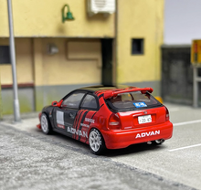 Load image into Gallery viewer, INNO 1:64 JDM Civic Type R EK9 Advan Racing Sports Model Diecast Metal Car
