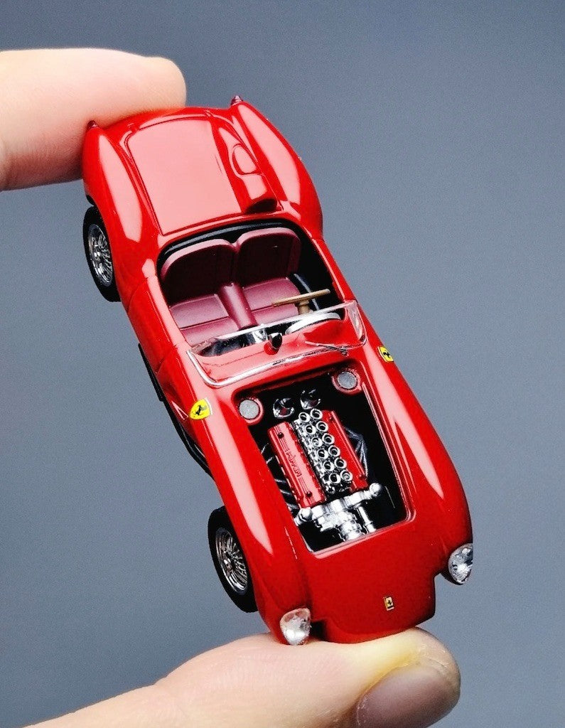 GFCC 1:64 Red 1957 250TR Testa Rossa Racing Sports Model Diecast Metal Car New Collection