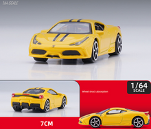 Load image into Gallery viewer, Bburago 1:64 Yellow Ferrari 458 Italia Racing Sports Model Toy Metal Car BN
