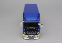 Load image into Gallery viewer, GCD 1:64 Blue Fuso FK Fighter Outriggers Raised Truck Model Diecast Metal Car
