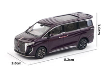Load image into Gallery viewer, XCARTOYS 1:64 Purple Hongqi HQ9 MPV Mini Van Model Diecast Metal Car New Collection
