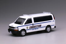 Load image into Gallery viewer, 596 1:64 White GMC Express 3500 Police Van Model Diecast Metal Car New Collection
