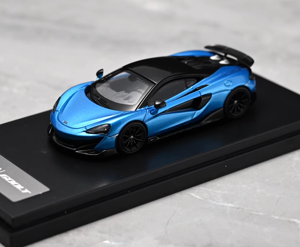 LCD 1:64 Blue Mclaren 600LT Racing Sports Model Diecast Metal Car New Collection