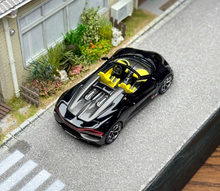 Load image into Gallery viewer, Minigt 1:64 Black W16 Mistral Convertible Sports Model Diecast Metal Car New Collection
