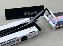 Load image into Gallery viewer, Supcar 1:64 White Blue H300 Flatbed Trailer Truck Model Diecast Metal Car New Collection
