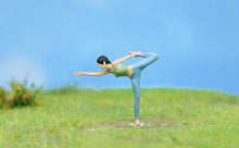 Load image into Gallery viewer, 1:64 Painted Figure Model Miniature Resin Diorama Sand Yoga Pilate Lady GIrl Toy
