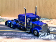 Load image into Gallery viewer, 1:64 596 Blue Peterbilt W983 379 Truck Tractor Model Diecast Metal Car New Collection
