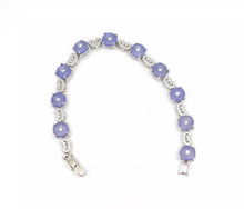 Load image into Gallery viewer, Nature Jade Beaded Bracelet Jewelry Blessing Lucky Fortune Gift For Her Purple M
