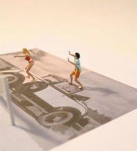Load image into Gallery viewer, 1:64 Painted Figure Model Miniature Resin Diorama Sand Beach Volleyball Sports
