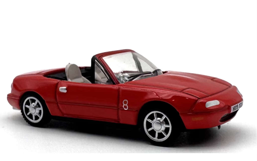 1:76 Red MX-5 Miata MK1 Convertible Sports Model Diecast Metal Car New Collection