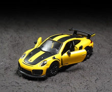 Load image into Gallery viewer, Bburago 1:64 Yellow 911 GT2 RS Racing Sports Model Diecast Metal Car New Collection

