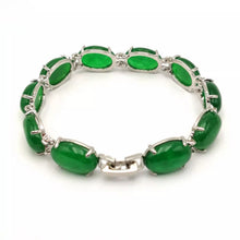 Load image into Gallery viewer, Nature Jade Beaded Bracelet Jewelry Blessing Lucky Fortune Gift For Her Green c

