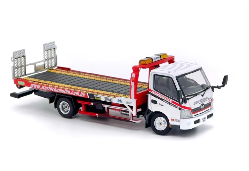 UM 1:64 300 HINO Dutro Mk2 Flatbed Tow Truck Model Diecast Metal Car New Collection